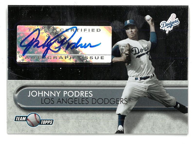 Johnny Podres Autographed 2003 Topps Team Legends