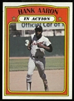 Hank Aaron 1972 Topps In Action
