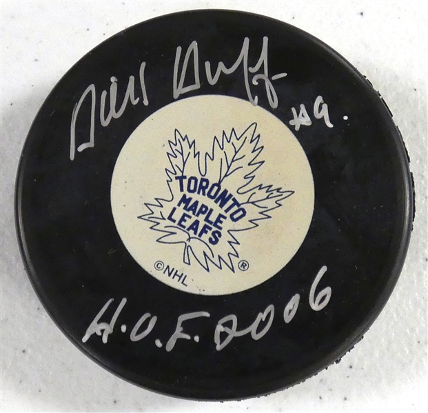 Dick Duff Autographed Maple Leafs Puck