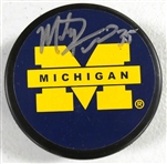 Marty Turco Autographed Michigan Puck