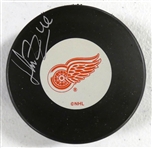 Henrik Zetterberg Autographed Red Wings Puck