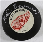 Red Berenson Autographed Red Wings Puck