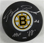 Brad Park Autographed Bruins Puck