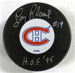 Larry Robinson Autographed Canadiens Puck