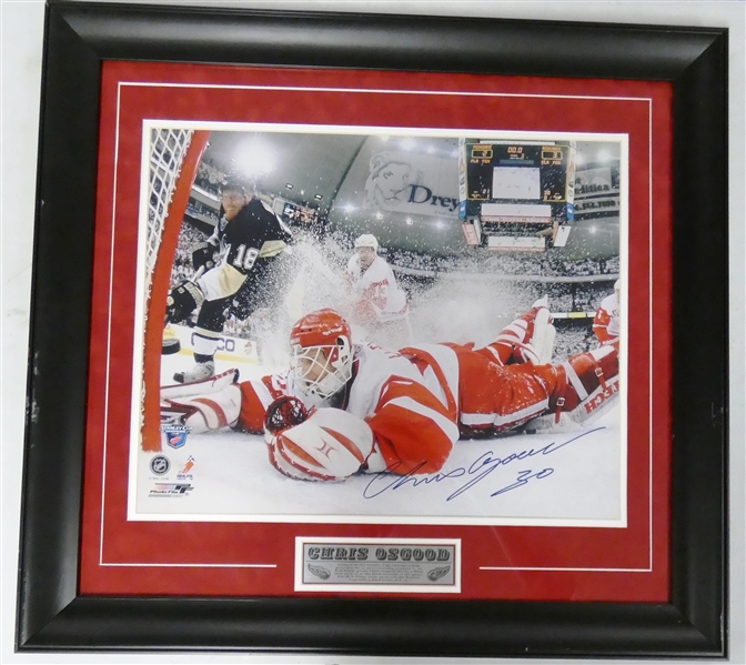 Chris Osgood Autographed Framed 16x20 