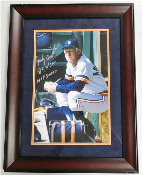 Sparky Anderson Autographed 11x17 Framed
