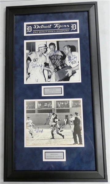 Detroit Tigers 1968 8x10 Framed Autographed Display (pick up only)