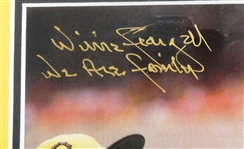 1979 World Series Game 3 Ticket Framed w/ Willie Stargell Autographed 8x10 & We Are Family 45