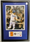 1988 World Series Game 1 Ticket Framed w/ Kirk Gibson Autographed 8x10 
