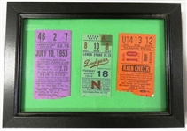1953 Baseball Ticket Lot of 16