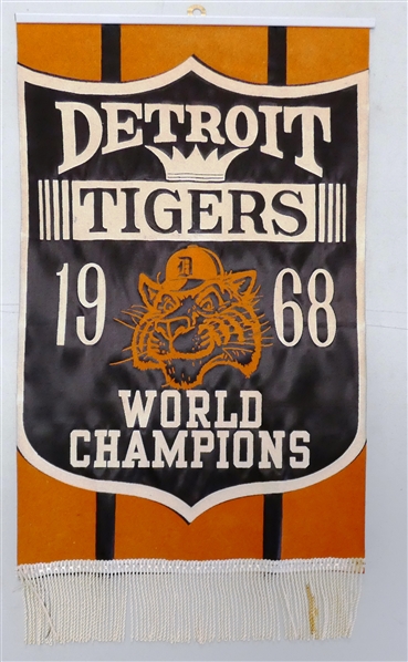 Detroit Tigers 1968 World Champs 10x17 Banner 