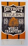 Detroit Tigers 1968 World Champs 10x17 Banner 