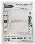 1935 World Series Scorecard Tigers vs. Cubs @ Wrigley