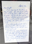 Bruce Gardner Rare Unique Letter to a Fan