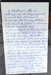 Bruce Gardner Rare Unique Letter to a Fan