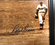 Bobby Thomson & Ralph Branca Autographed 16x20 Framed 1951 World Series Photo