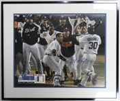 Magglio Ordonez Autographed 16x20 Framed 2006 ALCS Walk Off w/ Ticket