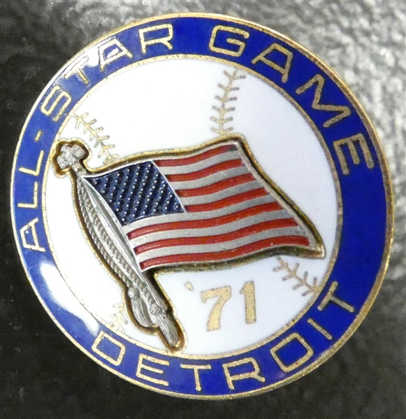 1971 MLB All Star Game Press Pin from Balfour