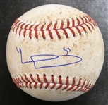 Riley Greene Autographed Single Game Used Baseball