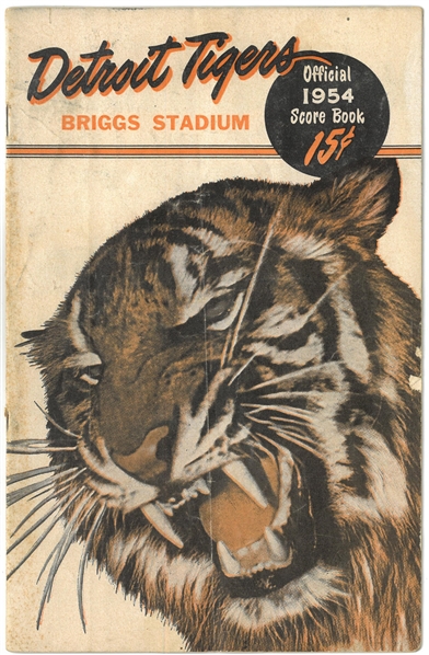 1954 Detroit Tigers vs. NY Yankees Scorecard