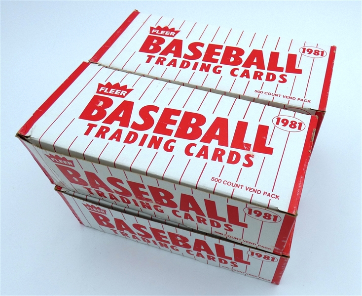 1981 Fleer Vending Boxes Lot of 4 #1,2,3,4