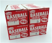1981 Fleer Vending Boxes Lot of 4 #1,2,3,4
