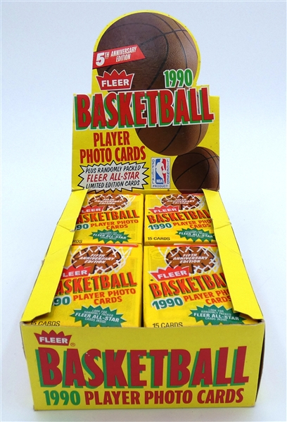 1990/91 Fleer Basketball Wax Box