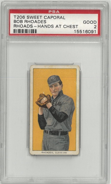 Bob Rhoades T206 Sweet Caporal PSA 2