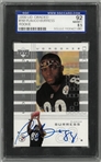 Plaxico Burress Autographed 2000 UD Graded SGC 92