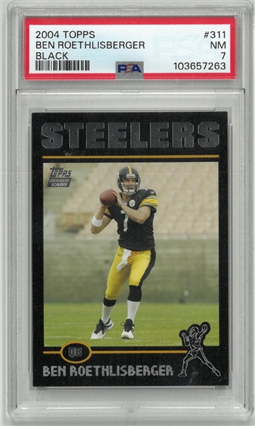 Ben Roethlisberger 2004 Topps Black #134/150 Rookie Card PSA 7 Near Mint