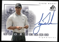 Tiger Woods Autographed 2002 Upper Deck SP Game Used Scorecard Signatures