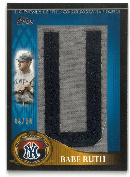 Babe Ruth 2009 Topps #4/50 Legendary Letters