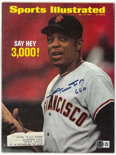 Willie Mays Autographed Sports Illustrated w/ 660
