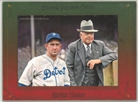 Mickey Cochrane & Frank Navin Helmar Cigars Imperial Cabinet
