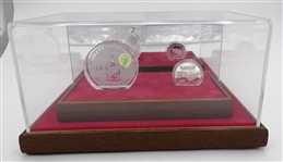 1997 Detroit Red Wings Championship Crystal Puck & Silver Coin