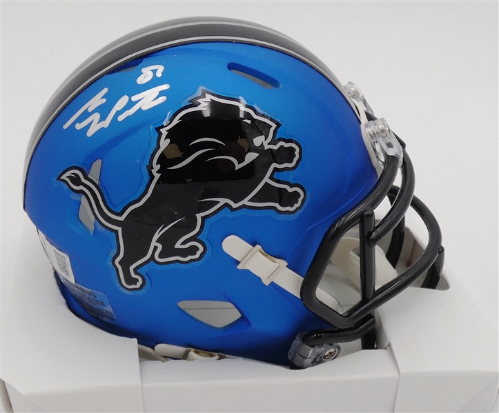 Sam Laporta Autographed Detroit Lions Mini Helmet