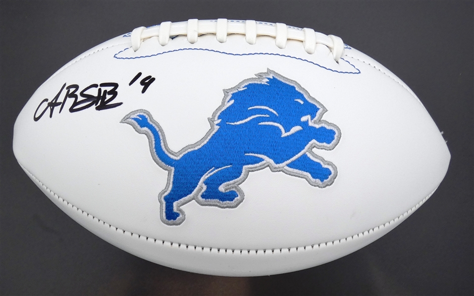Amon-Ra St. Brown Autographed Detroit Lions Football
