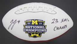 J.J. McCarthy Autographed Michigan National Champs Football
