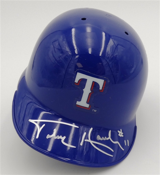 Toby Harrah Autographed Rangers Mini Helmet