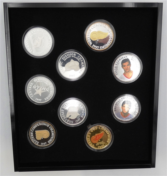 1997 NHL Playoffs Coin Set of 9 (1 oz .999 Silver Each)