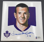 Dave Keon Autographed Hand Painted 5" Tile