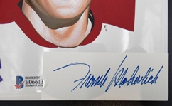 Frank Mahovlich Autographed Hand Painted 5 Tile