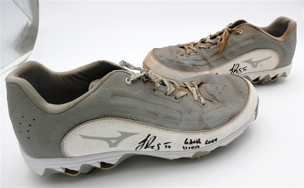Jake Rogers Game Worn Autographed Cleats