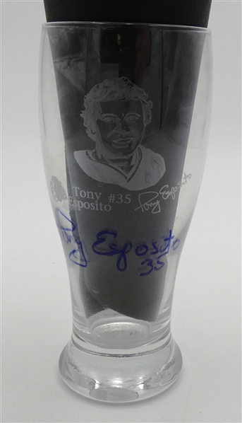 Tony Esposito Autographed Pint Glass