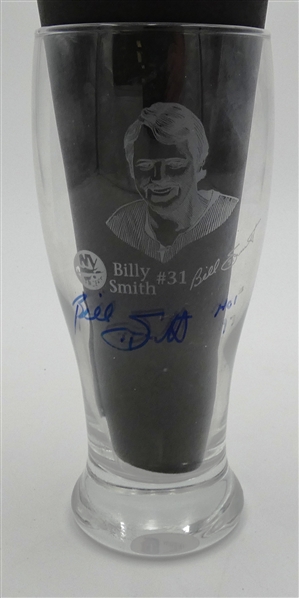 Billy Smith Autographed Pint Glass