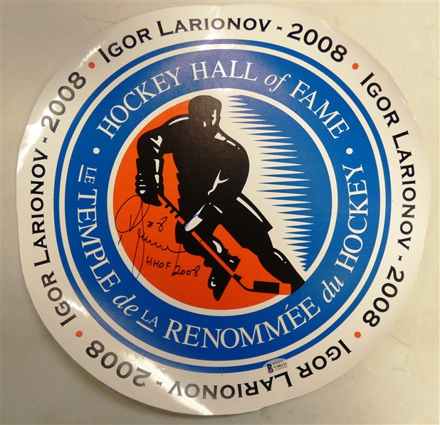 Igor Larionov Autographed 14" Vinyl Decal