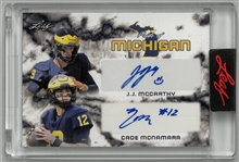 J.J. McCarthy & Cade McNamara Autographed Leaf