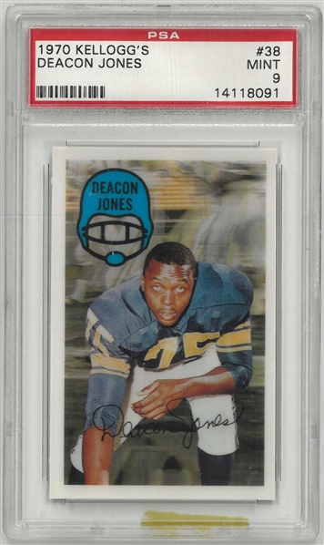 Deacon Jones PSA 9 1970 Kelloggs