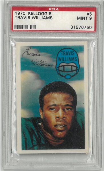 Travis Williams PSA 9 1970 Kelloggs
