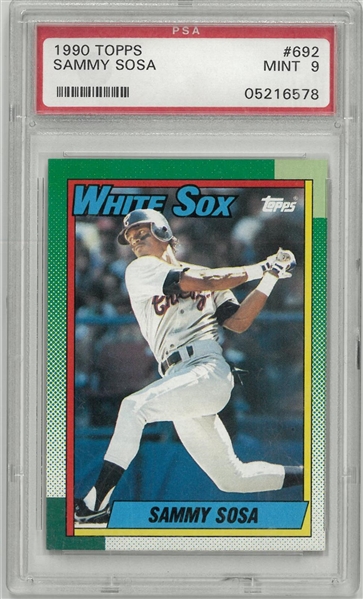 Sammy Sosa PSA 9 1990 Topps Rookie Card